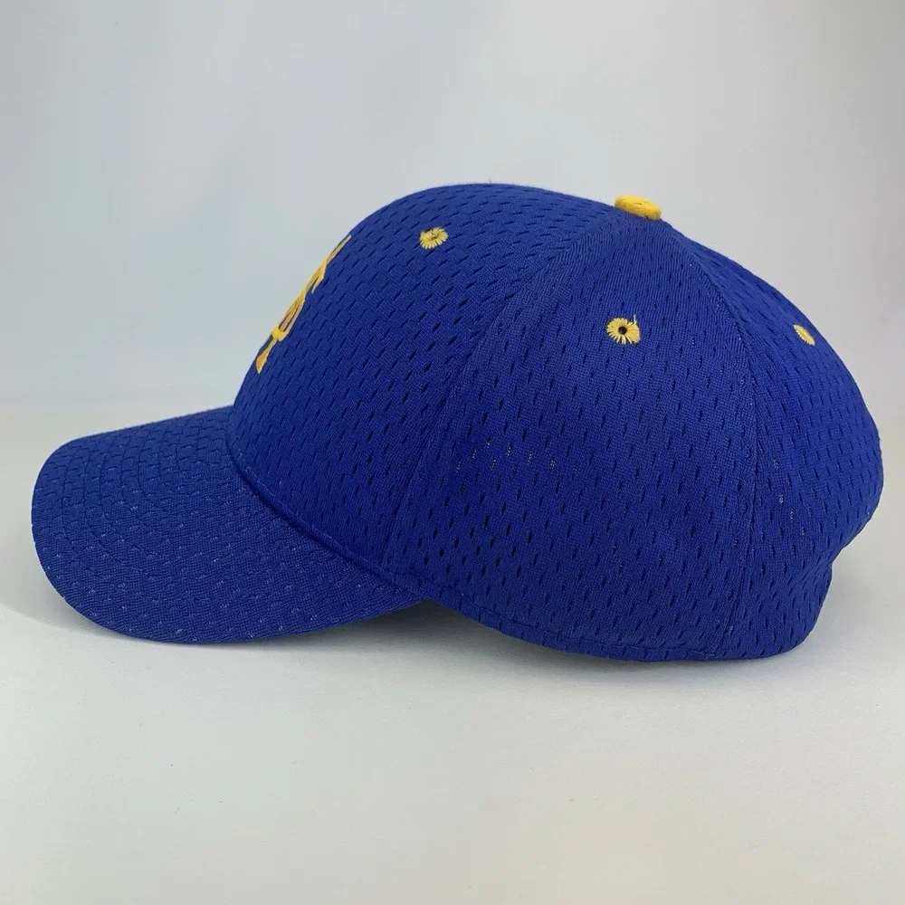 SM High School Hat Blue Gold M-L Adjustable Snapback Baseball Cap Vintage DeLong